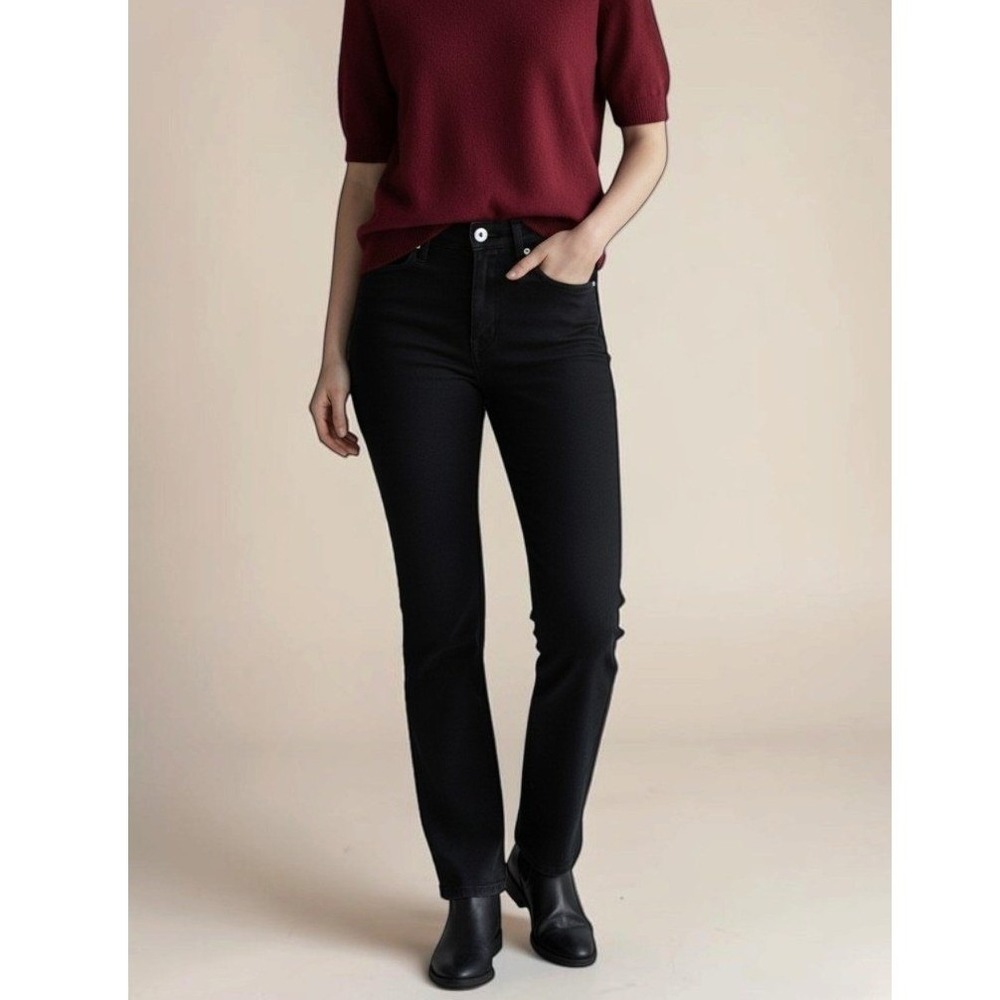 Club Monaco Womens 25 NWT High Rise Skinny Jeans Black Denim Stretch Luxury